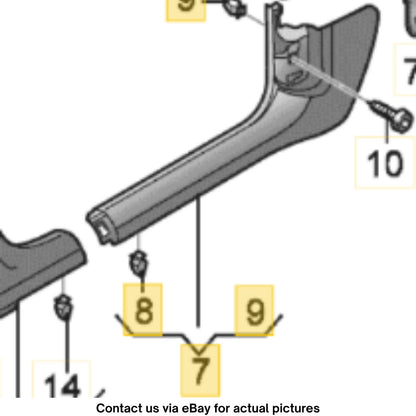 2014 Audi A6 Right Sill Trim Plate (Door Entry) OEM 4G1867272