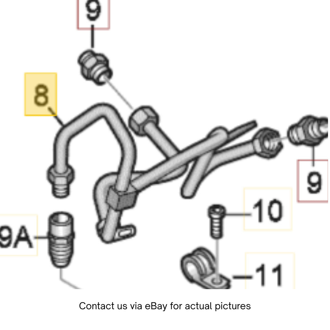 2012–2018 Audi A6 Fuel Line / Pipe Used OEM 06E127501AB