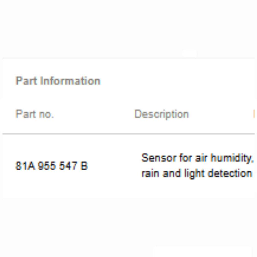 2012–2018 Audi A6 Rain Sensor Used OEM 81A955547B