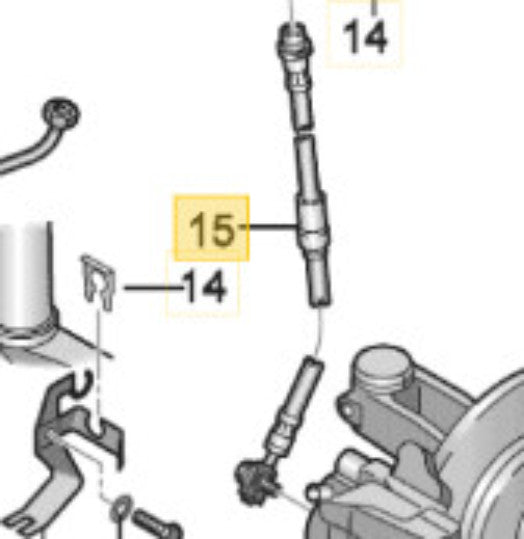 2011–2015 VW Jetta Front Brake Hose Used OEM 5C0611701