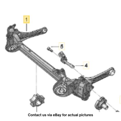 2011–2015 VW Jetta Rear Axle Beam Assembly Used OEM 5C0500051H