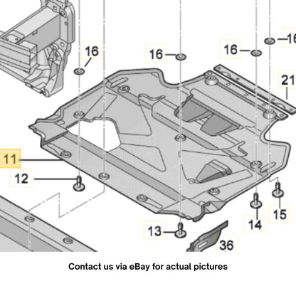 2014 Audi A6 Radiator Support Splash Shield Rear – OEM 4G0863822C