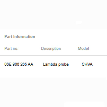 2012–2018 Audi A6/S6/A7/S7/Q5/Q7 3.0L V6 Rear Oxygen Sensor OEM 06E906265AA