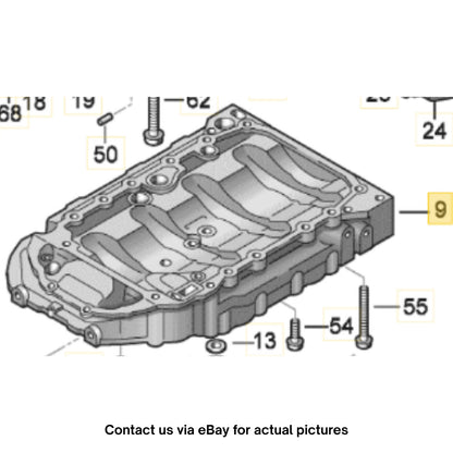 2012 Audi A4 Upper Engine Oil Pan/Sump Used OEM 06H103603AK