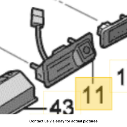 2012–2018 Audi A4 / A6 / Q5 Rear Trunk Handle Backup Camera Used OEM 5N0827566AA