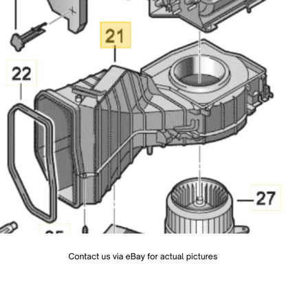 2012-2018 Audi A6 A7 Front HVAC Blower Motor Housing Used OEM 4H1820024