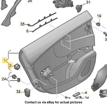 2011–2018 Audi A6/S6 Rear Right Door Panel Leatherette OEM 4G0867304AH