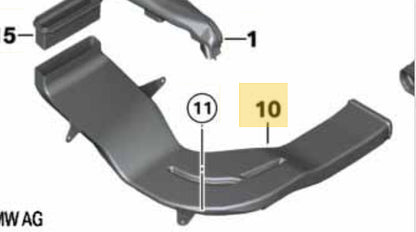 2013 BMW 520i Front Right Rear Cabin Air Duct USED OEM 64229113014