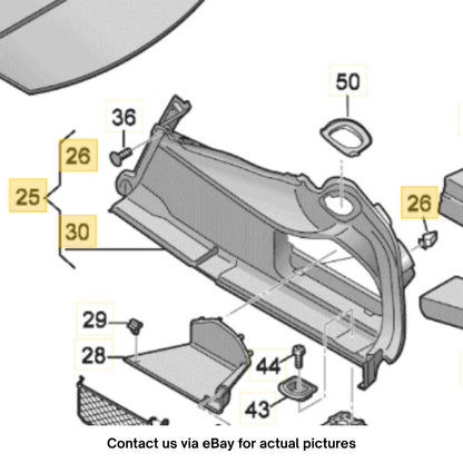 2012–2018 Audi A6 Right Rear Trunk Side Trim Panel Used OEM 4G5863888A