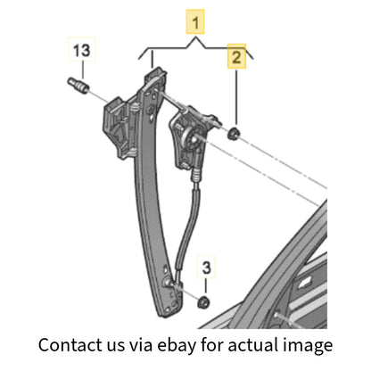2012–2018 Audi A6 Rear Right Window Regulator Used OEM 4G0839462