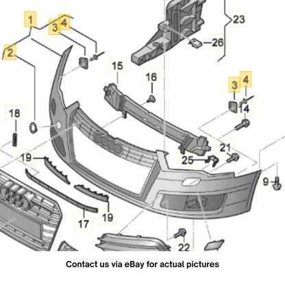 2014 Audi A6 Front Bumper Cover OEM 4G0807065A