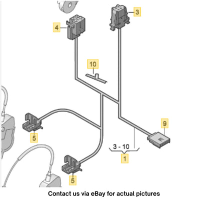 2011–2018 Audi A6 / A7 Seat Backrest Wiring Harness Used OEM 4G8971369D