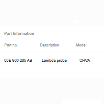 2012–2020 Audi A6/S6/A7/S7/Q5/Q7 Post-Cat Oxygen Sensor OEM 06E906265AB