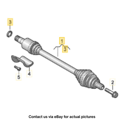 2012 VW Jetta Front Right CV Axle Assembly Used OEM 1K0407272FS