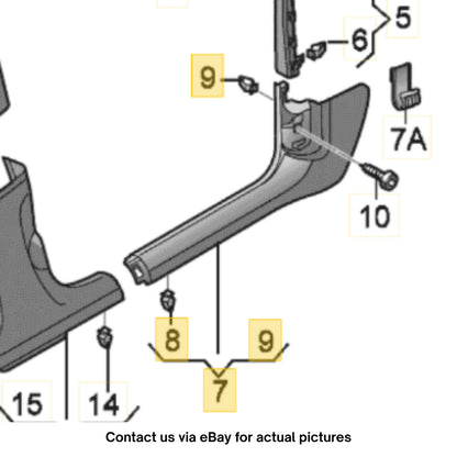2012–2018 Audi A6 Left Front Lower A-Pillar Trim Panel Used OEM 4G1867271