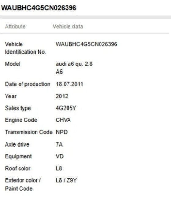 2014 Audi A6 Right B-Pillar Inner Reinforcement OEM 4G0810074H
