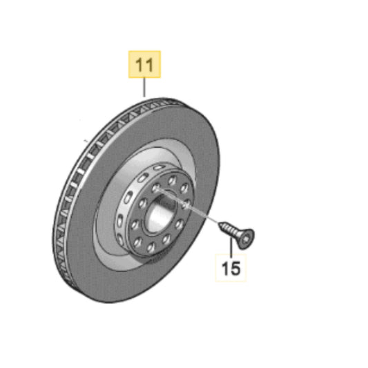 2012-2014 Audi A6 A7 Front Brake Disc Rotor Used OEM 8K0615601B