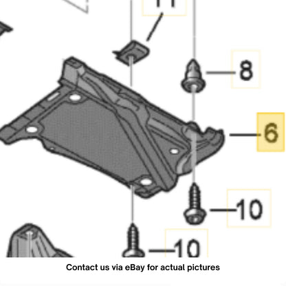 2012–2018 Audi A6 Left Rear Underbody Shield Panel Used OEM 4G0825215F