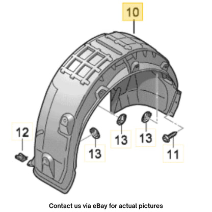 2012–2018 Audi A6 Left Rear Quarter Panel Splash Shield Used OEM 4G0810171A