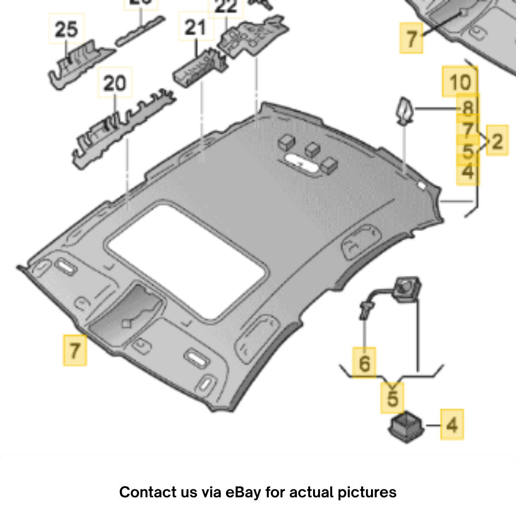 2012–2018 Audi A6 Headliner (Roof Interior Trim) Used OEM 4G5867506A