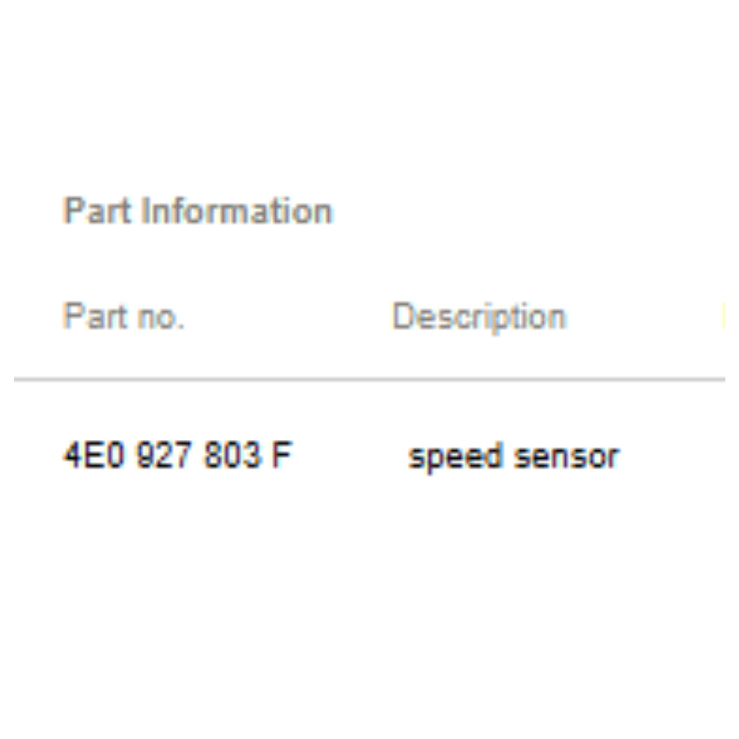 2012–2018 Audi A6 / A7 ABS Wheel Speed Sensor Used OEM 4E0927803F