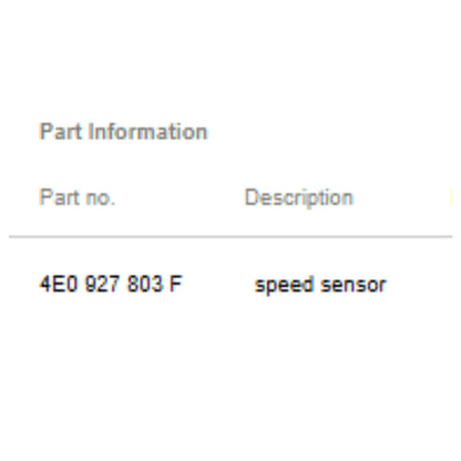 2012–2018 Audi A6 / A7 ABS Wheel Speed Sensor Used OEM 4E0927803F