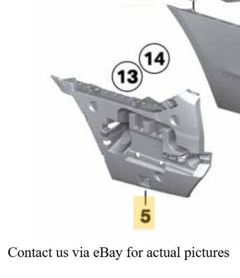 2011–2016 BMW 520i Rear Bumper Mount Bracket Right Side USED OEM 51127184768