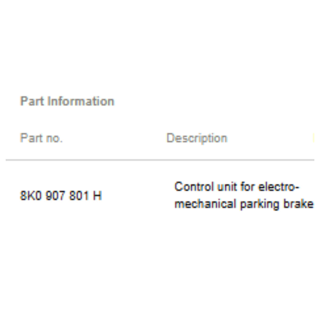 2008-12 Audi A4 Electronic Parking Brake Module Used OEM