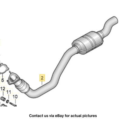 2011–2018 Audi A6 / A7 Left Exhaust Pipe with Front Silencer Used OEM 4G0254300F