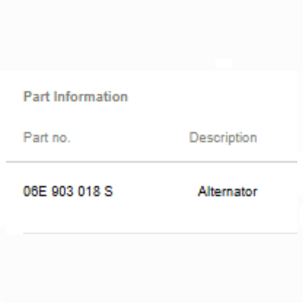 2012–2015 Audi A6 / A7 Alternator 3.0L V6 180A Used OEM 06E903018S