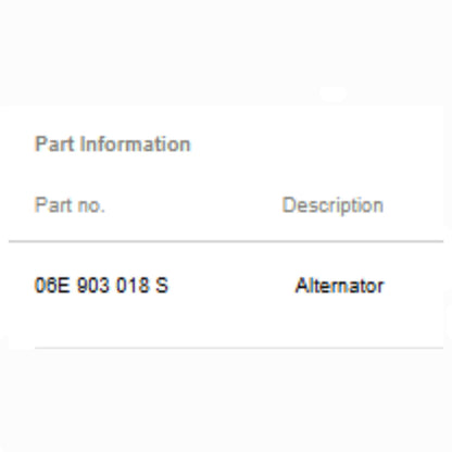 2012–2015 Audi A6 / A7 Alternator 3.0L V6 180A Used OEM 06E903018S