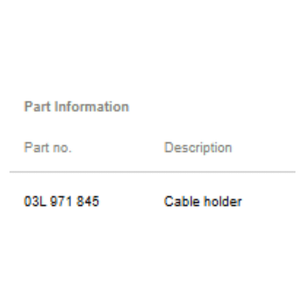2011–2015 VW Jetta Cable Holder (Engine Wiring) Used OEM 03L971845