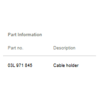 2011–2015 VW Jetta Cable Holder (Engine Wiring) Used OEM 03L971845