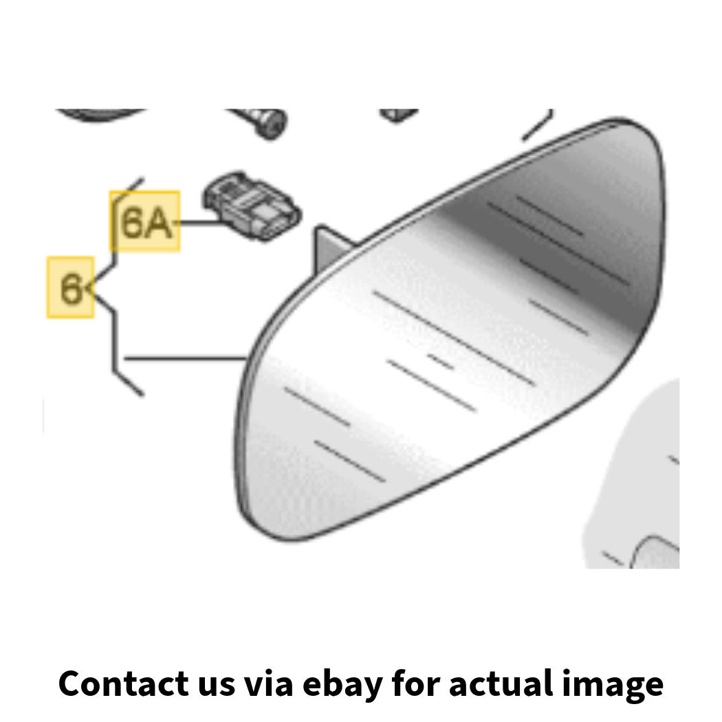 2008–16 Audi Right Side Mirror Glass Convex with Carrier USED OEM 8K0857536H
