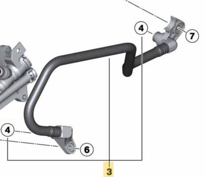 2011–2016 BMW Transmission Oil Cooler Line (Flow) USED OEM 17227619744