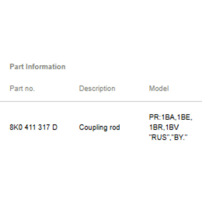 2011–2018 Audi A6 / A7 Front Sway Bar Link Used OEM 8K0411317D