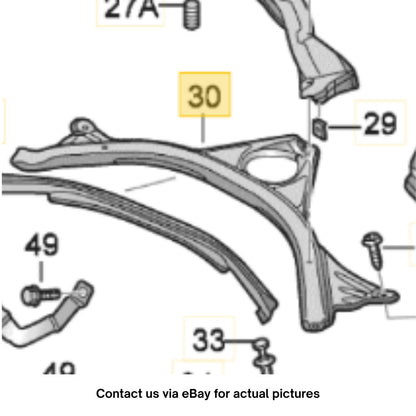 2014 Audi A6 Front Strut Tower Brace OEM 4G0805645C