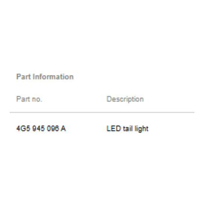 2011-2014 Audi A6 Right LED Tail Light Used OEM 4G5945096A