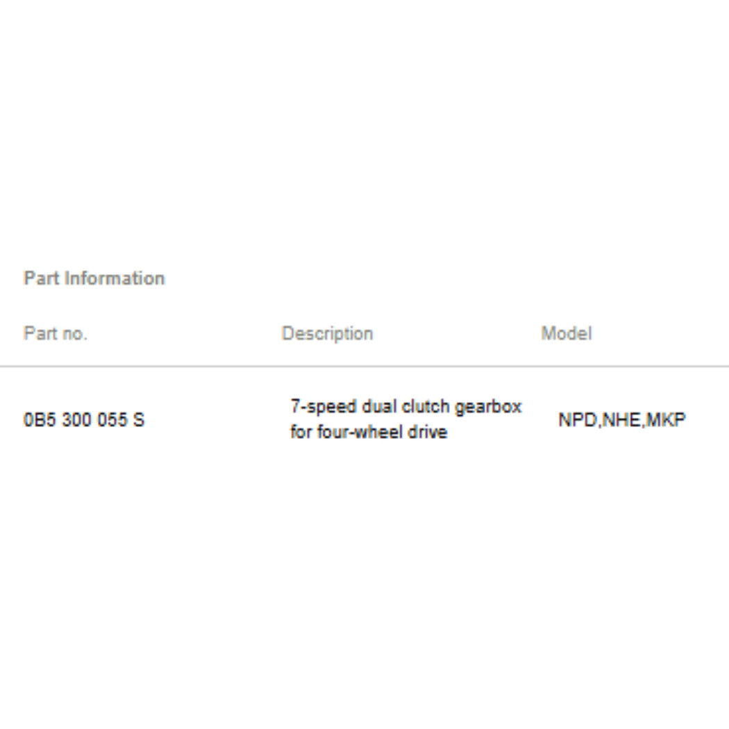 2012-2016 Audi A6 A7 S7 Transmission Gearbox Assembly OEM 0B5300055S