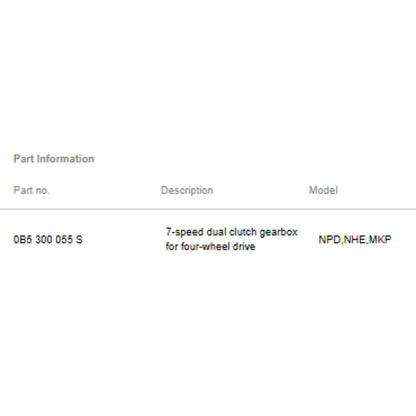 2012-2016 Audi A6 A7 S7 Transmission Gearbox Assembly OEM 0B5300055S