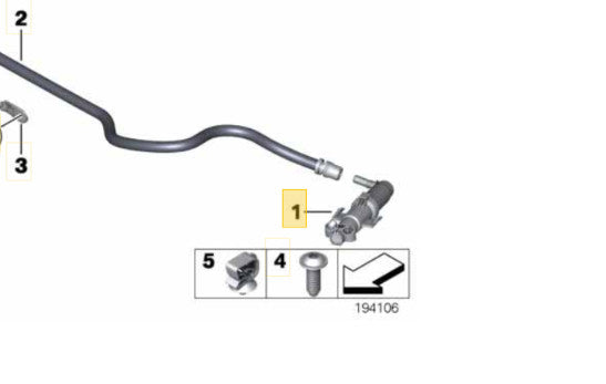 2011–2016 BMW Right High Pressure Headlight Washer Nozzle USED OEM 61677377668