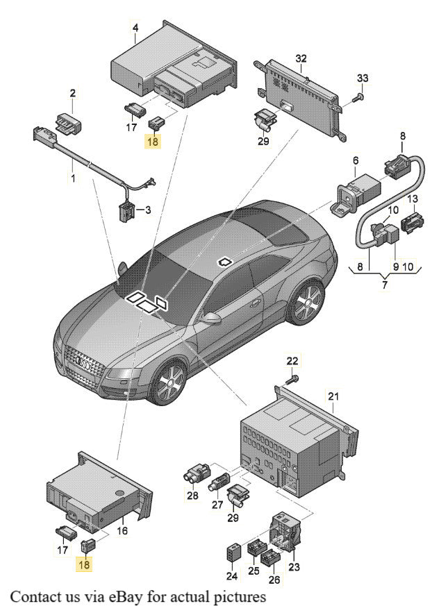 2010-2012 VW AUDI SEAT SKODA FLAT CONNECTOR 2-PIN OEM 4E0973702