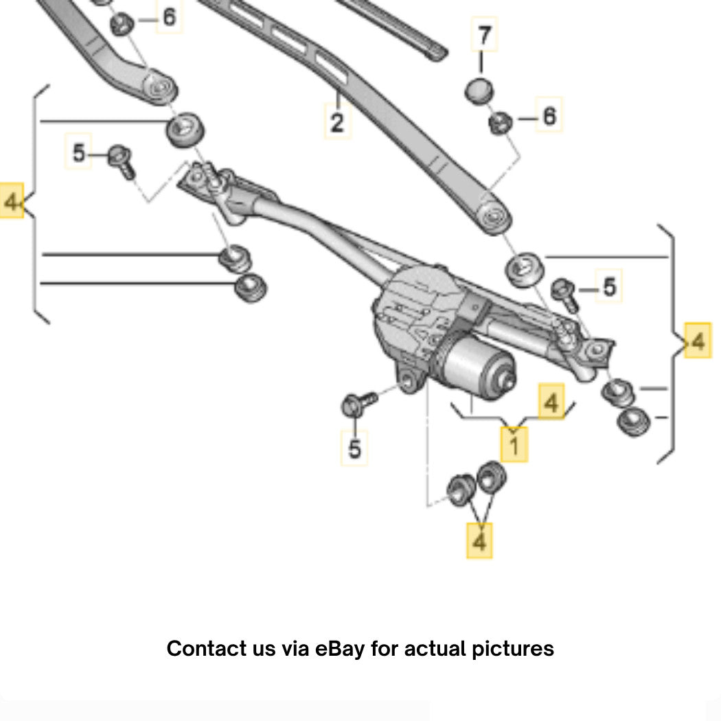 2012–2018 Audi A6/S6 Windshield Wiper Motor & Linkage OEM 4G1955023A