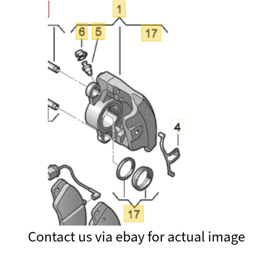 2008–2018 Audi A6 Quattro Front Right Brake Caliper Used OEM 4G0615124C