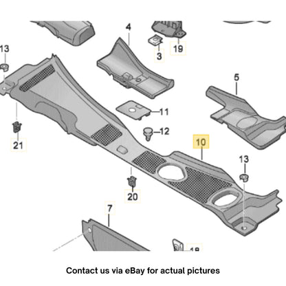 2014 Audi A6 Cowl Cover Panel OEM 1