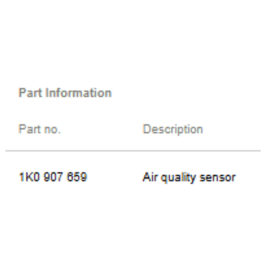 2011–2015 VW Jetta Air Quality Sensor Used OEM 1K0907659