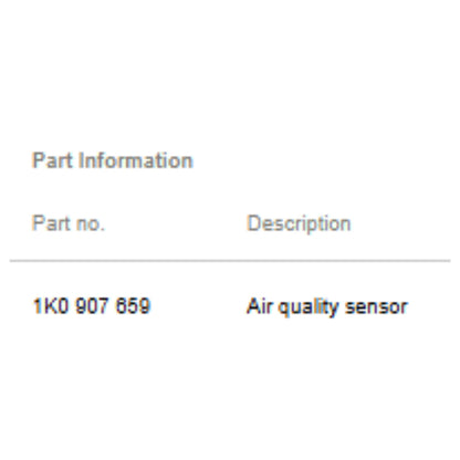 2011–2015 VW Jetta Air Quality Sensor Used OEM 1K0907659