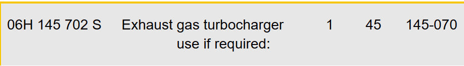 2009-2012 Audi A4 A5 Q5 2.0L Turbocharger Used OEM 06H145702S