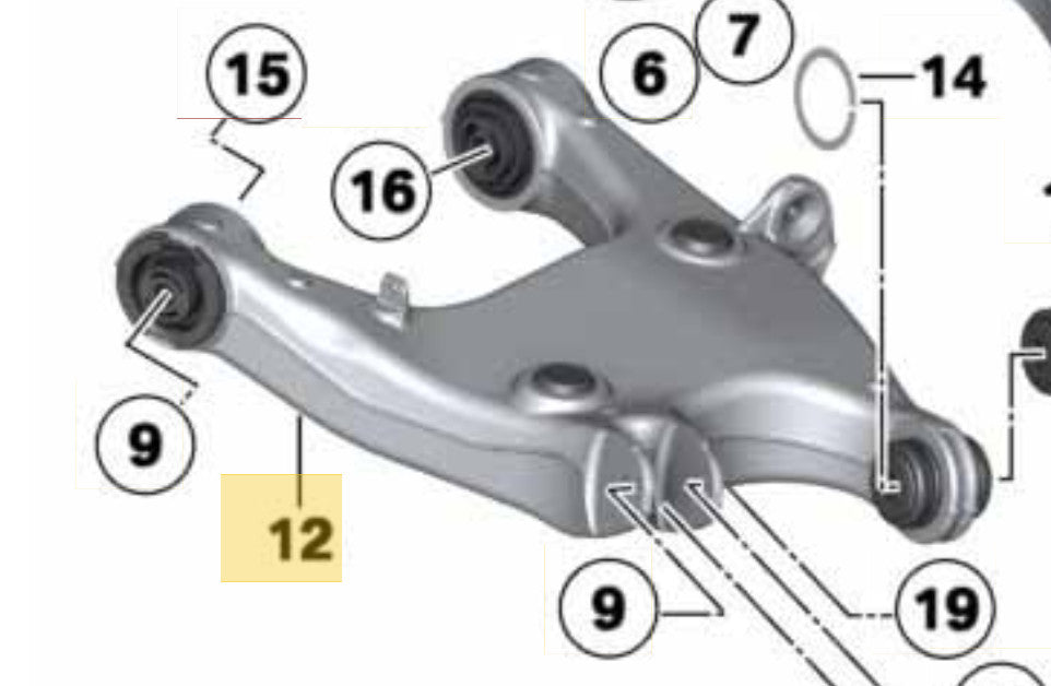 2011–2016 BMW 520i Front Left Wishbone USED OEM 33322450890