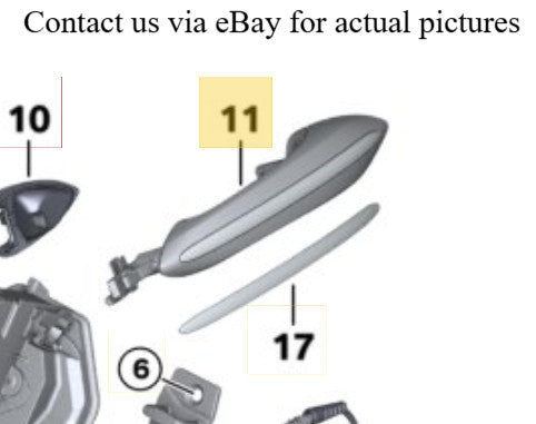 2011–2016 BMW 520i Right Grab Handle, Painted Finish USED OEM 51227276242